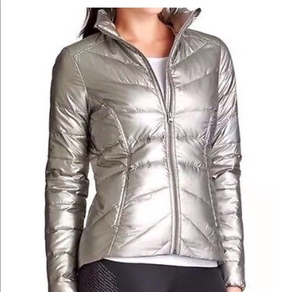 Coats | Athleta Silver Puffer 